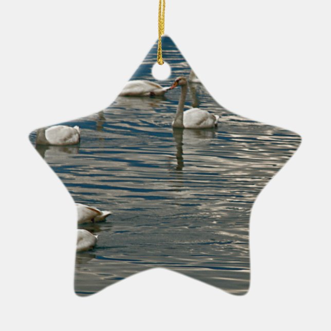 Swan Song Ceramic Tree Decoration (Front)