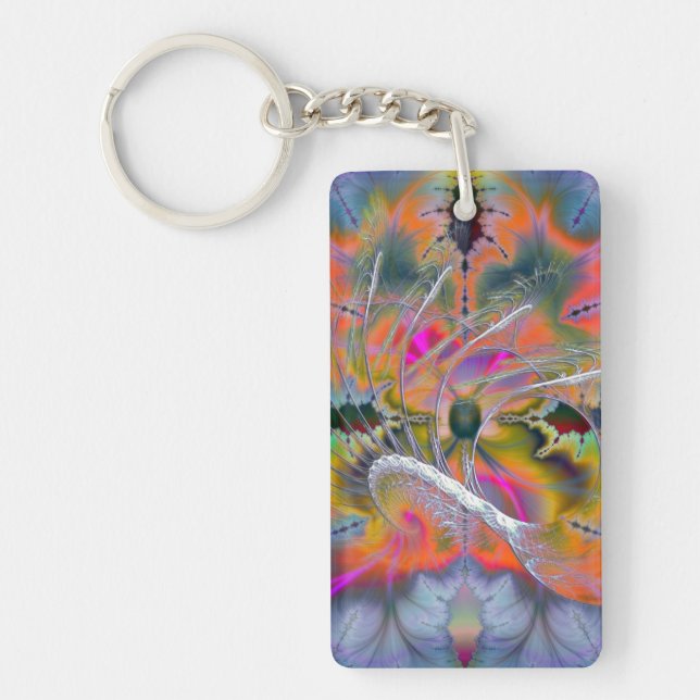 Swan Song Psychedelic Fractal Key Ring (Front)