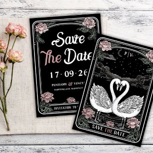 Swan Song Wedding Save the Date Invitation