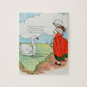 Swan, Swan Over the Sea Mother Goose Nursery Rhyme Jigsaw Puzzle