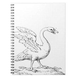 Swan Symbol of Love and Fidelity Fine Art Notebook