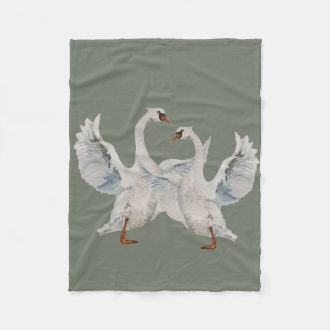 swan tango fleece blanket (Front)