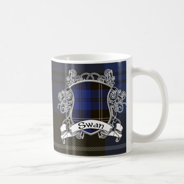 Swan Tartan Shield Coffee Mug (Right)