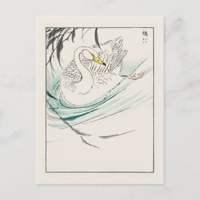 Swan - traditional Japanese Postcard (Front)