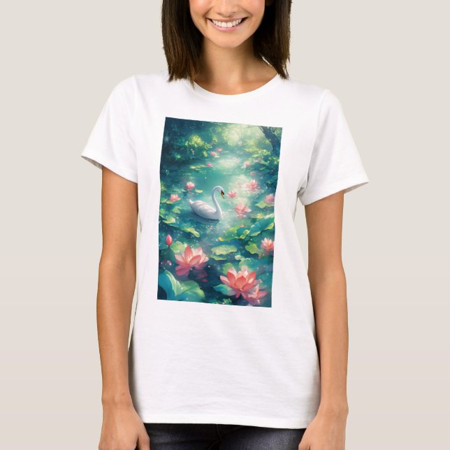 Swan Tranquil Realm T-Shirt (Front)