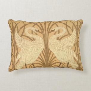 Swan wallpaper design decorative cushion