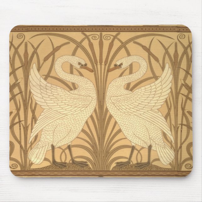 Swan wallpaper design mouse mat (Front)