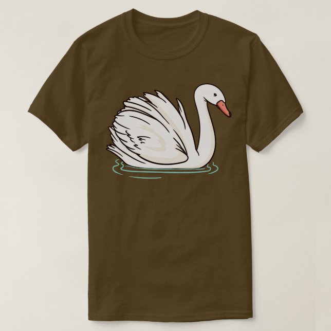 Swan Waterbird T-Shirt (Design Front)