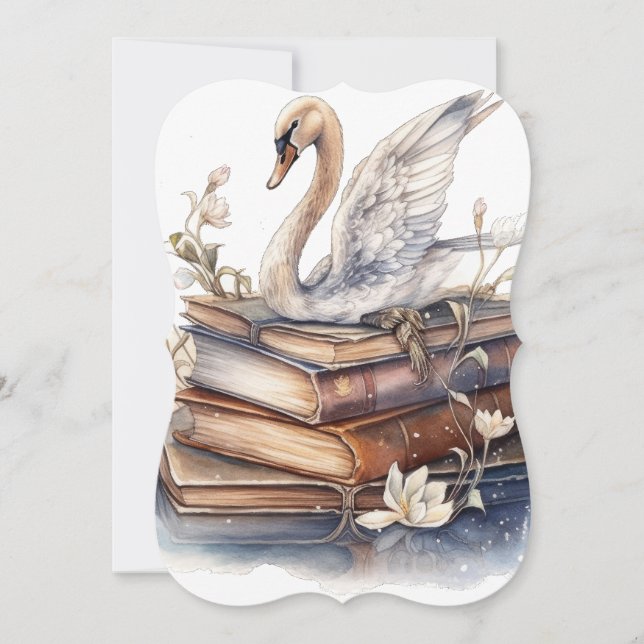 Swan Watercolor Card (Front)