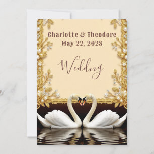 Swan Wedding Celebration Invitation