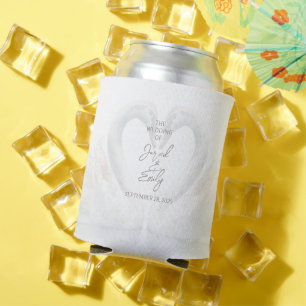 Swan Wedding Custom Can Cooler