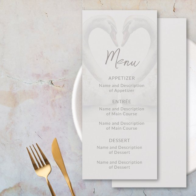 Swan Wedding Flat Menu  (Swan Wedding Flat Menu)