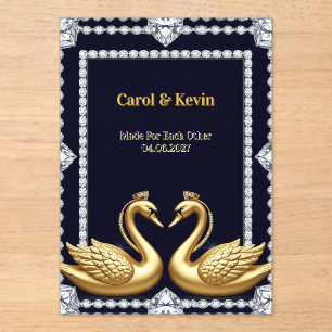 Swan Wedding Frame For Luxury Wedding Decor ✨ Acrylic Invitations