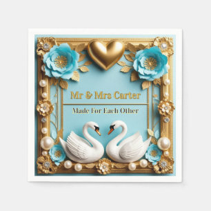 Swan Wedding Frame For Luxury Wedding Decor ✨ Napkin