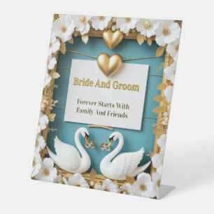 Swan Wedding Frame For Luxury Wedding Decor ✨ Pedestal Sign