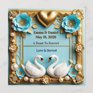 Swan Wedding Frame For Luxury Wedding Decor ✨ Programme