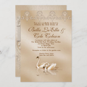 Swan Wedding Invitation Invitation