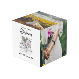 Swan Wedding Photo Cube