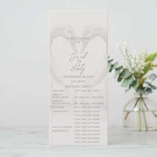 Swan Wedding Program   Full Invitation