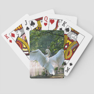 Swan with Wings Spread Playing Cards