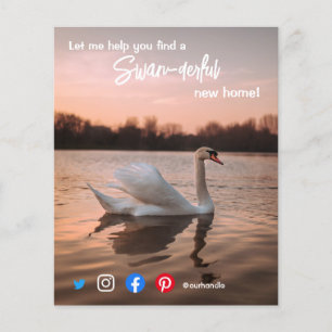 swan wonderful awesome real estate agent marketing flyer