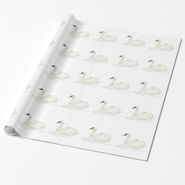 Swan Wrapping Paper (Unrolled)
