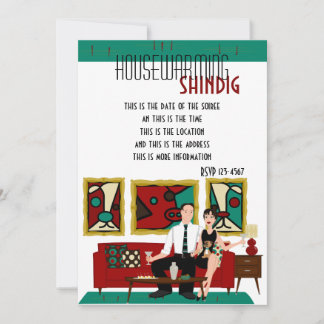 Swank Digs and a Dog Option B2 Invitation