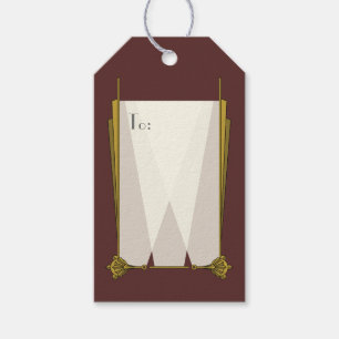 Swanky Art Deco in Red Gift Tag