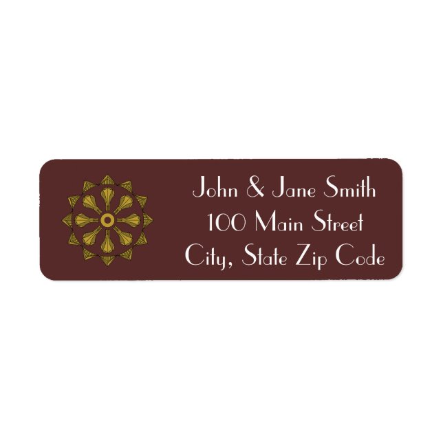 Swanky Art Deco in Red Return Address Label (Front)