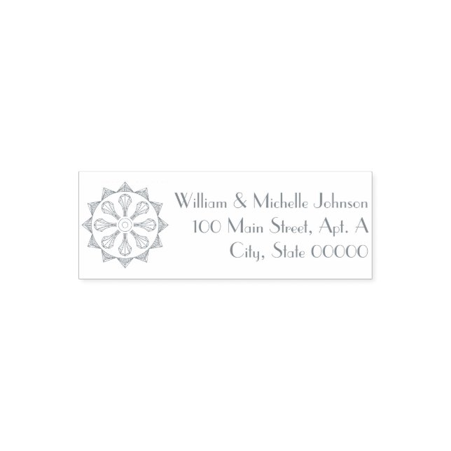 Swanky Art Deco Self-Inking Address Stamp (Design)