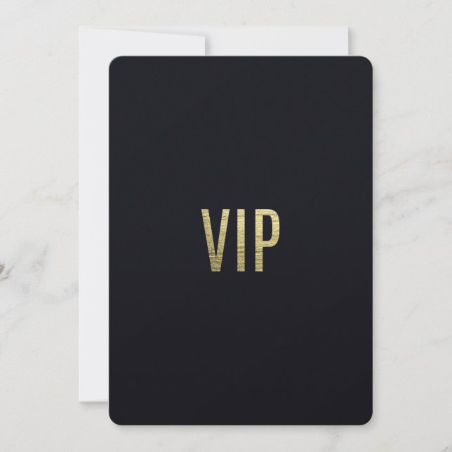 Swanky Faux Gold Leaf Foil "VIP" Typography (Front)
