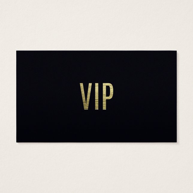 Swanky Faux Gold Leaf Foil "VIP" Typography (Back)