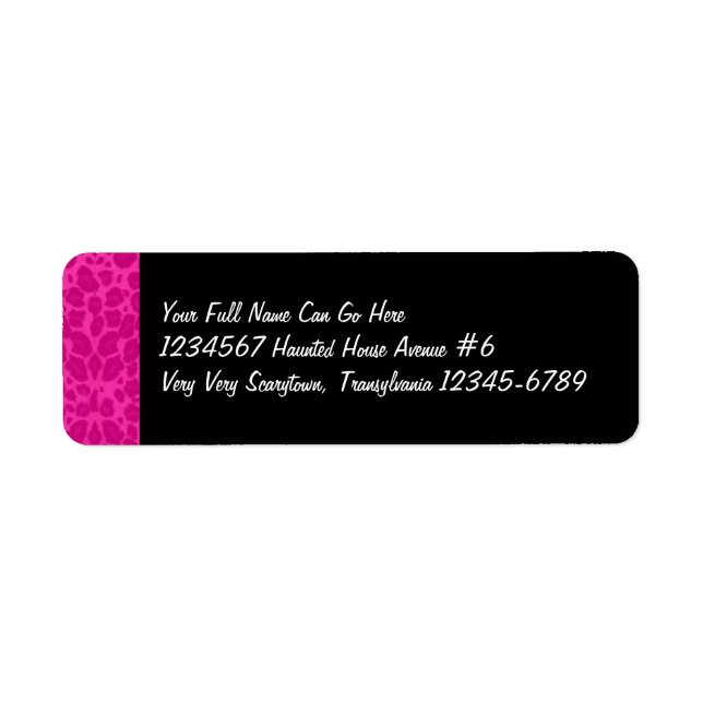 Swanky Hot Pink Leopard Print & Black (Front)