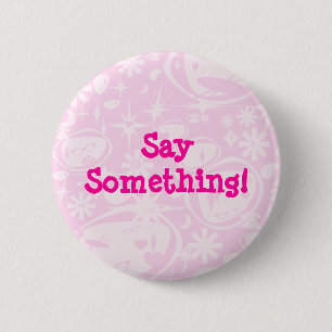 Swanky Retro Pink 6 Cm Round Badge