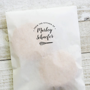 Swanky Whisk Personalised Cooking or Baking Self-inking Stamp