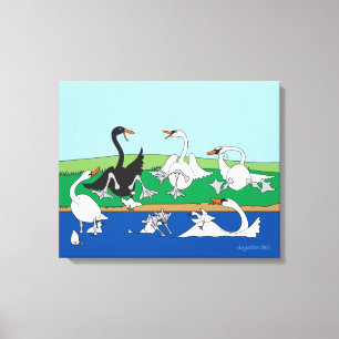 Swanna Talk 16x20 Canvas Print