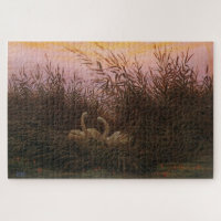 Swans Among the Reeds at Dawn (1832) – Friedrich
