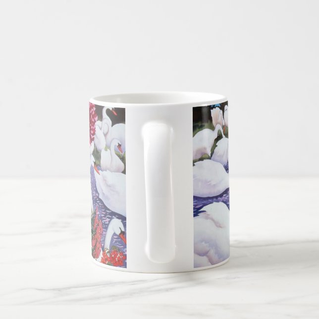 Swans and Chrysanthemums 2005 Coffee Mug (Handle)