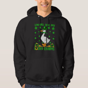 Swans Are My Lucky Charms Swan Bird St Patrick S D Hoodie
