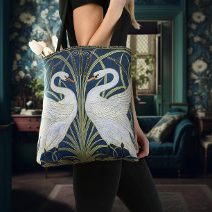 Swans Art Deco Nouveau Walter Crane Victorian  Tote Bag
