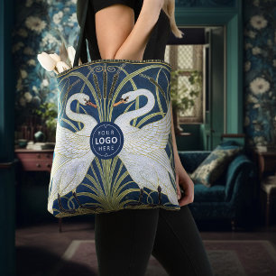 Swans Art Deco Nouveau Walter Crane Victorian Tote Bag