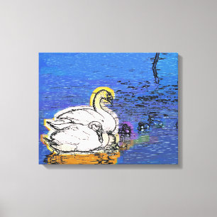 SWANS CANVAS PRINT