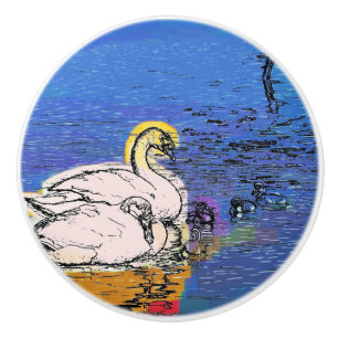 SWANS CERAMIC KNOB