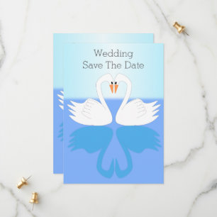 Swans Design Wedding Save The Date
