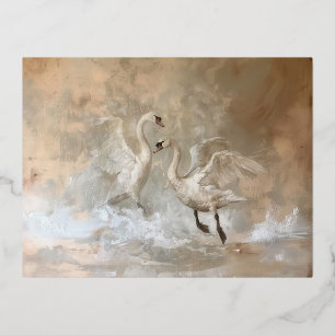 Swans - Foil Postcards