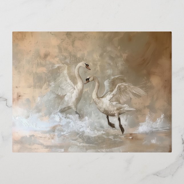 Swans - Foil Postcards (Front)