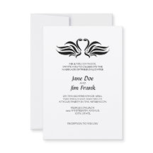 Swans Formal Wedding Invitation