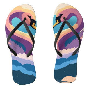 Swans In Love Flip Flops