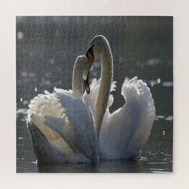 Swans In Love Jigsaw Puzzle (Vertical)