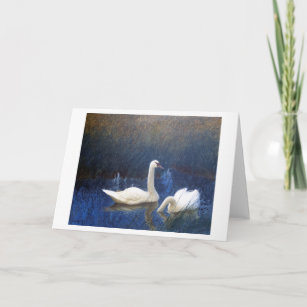 Swans in Reeds, Bruno Liljefors Card